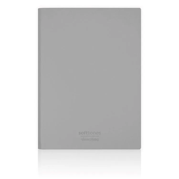 VICTORIA'S JOURNALS 1015 SOFTTONS ESNEK KAPAK 14.8x21cm A5 80gr. 128 YP.KREM NOKTALI DEFTER PASTEL GRİ