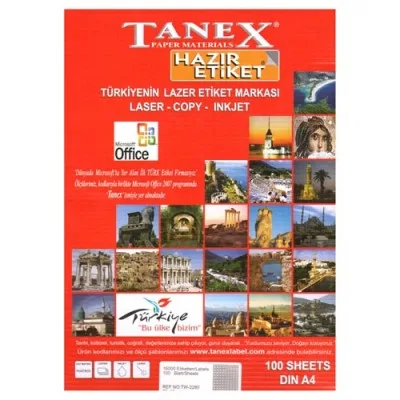TANEX 199.6x143.5 mm LASER ETİKET TW-2002