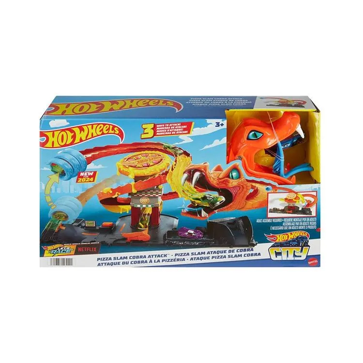 MATTEL HTN81 HOT WHEELS PİZZA DÜKKANINDA KOBRA MACERASI OYUN SETİ 3+