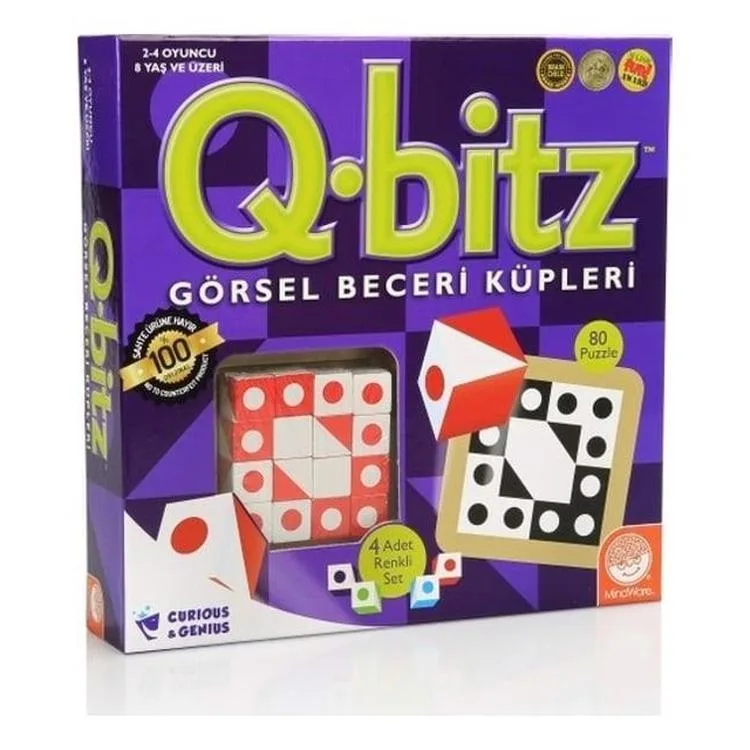 BAL 44002 MINDWARE Q- BİTZ GÖRSEL BECERİ KÜPLERİ KUTU OYUNU 8+