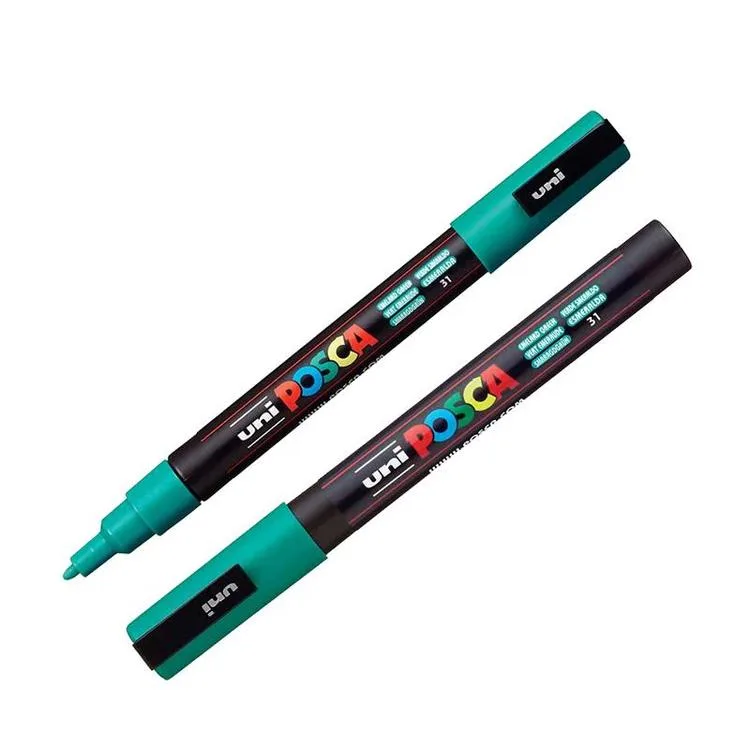 UNİ POSCA SU BAZLI POSTER MARKER 1.8-2.5 ZÜMRÜT YEŞİLİ PC-5M