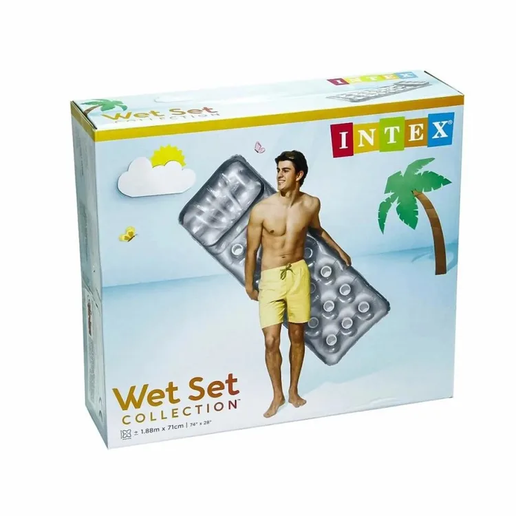 İNTEX WET SET 58894EU ŞİŞİRİLEBİLİR GÜMÜŞ BARDAKLI YATAK 188x71cm