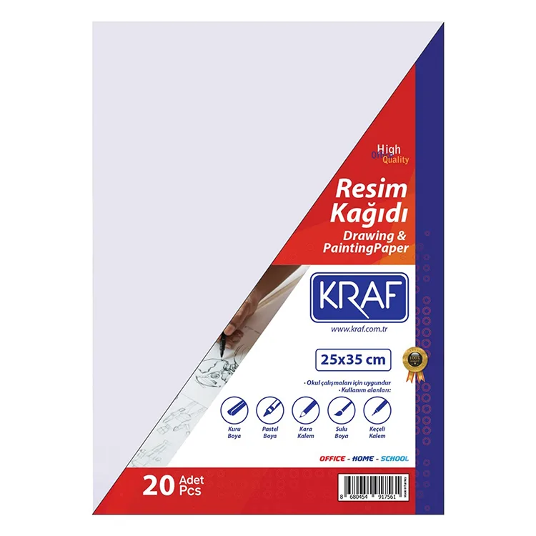 KRAF RESİM KAĞIDI 25X35 CM 20'Lİ TEK POŞET