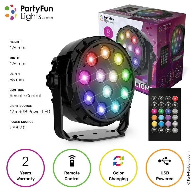 SUNMAN 86834 KUMANDALI DİSKO IŞIK TOPU 12 LEDS
