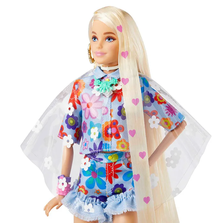 MATTEL HDJ45 BARBIE EXTRA MAVİ ETEKLİ BEBEK