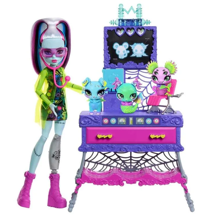 MATTEL JBF18 MONSTER HIGH FRANKE STEIN 'İN EVCİL HAYVAN LABORATUVARI OYUN SETİ 4+