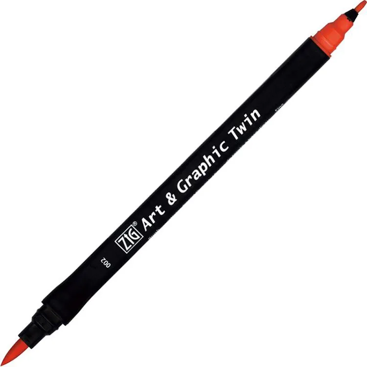 ZIG TUT-80 ART & GRAPHIC TWIN MARKER ÇİFT UCLU KALEMİ KIRMIZI