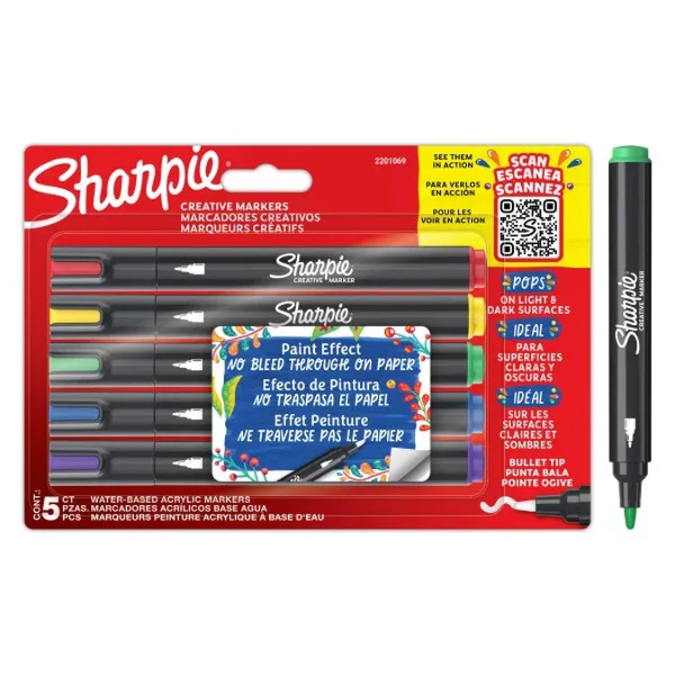 SHARPİE 2201069 CREATIVE AKRİLİK MARKER YUVARLAK UÇ SET 5'Lİ