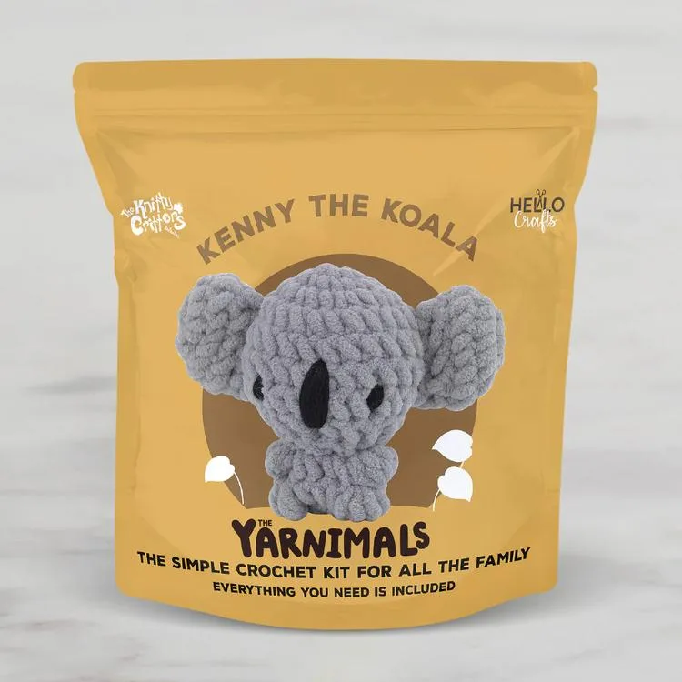 HELLO CRAFTS YN005 THE YARNIMALS CROCHET AMIGURUMI ÖRGÜ KİTİ - KOALA KENNY THE KOALA (1 SET)