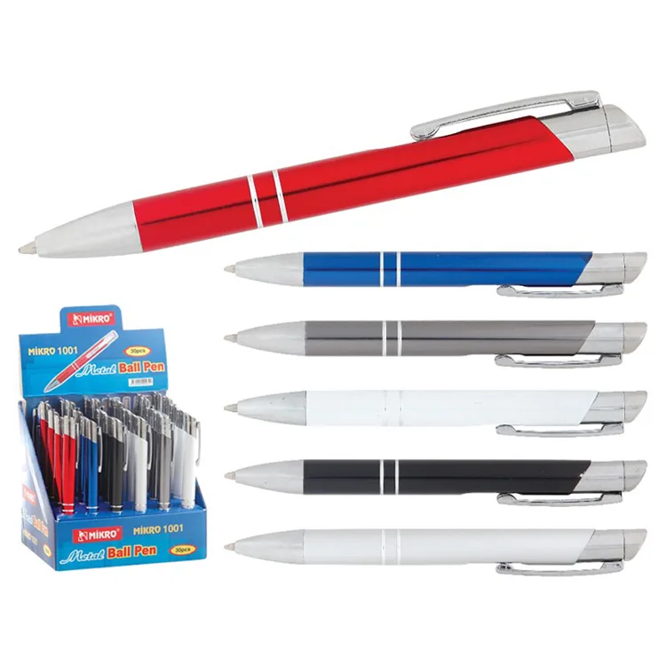 MİKRO 1001 KISA METAL TÜKENMEZ KALEM (TEKLİ)