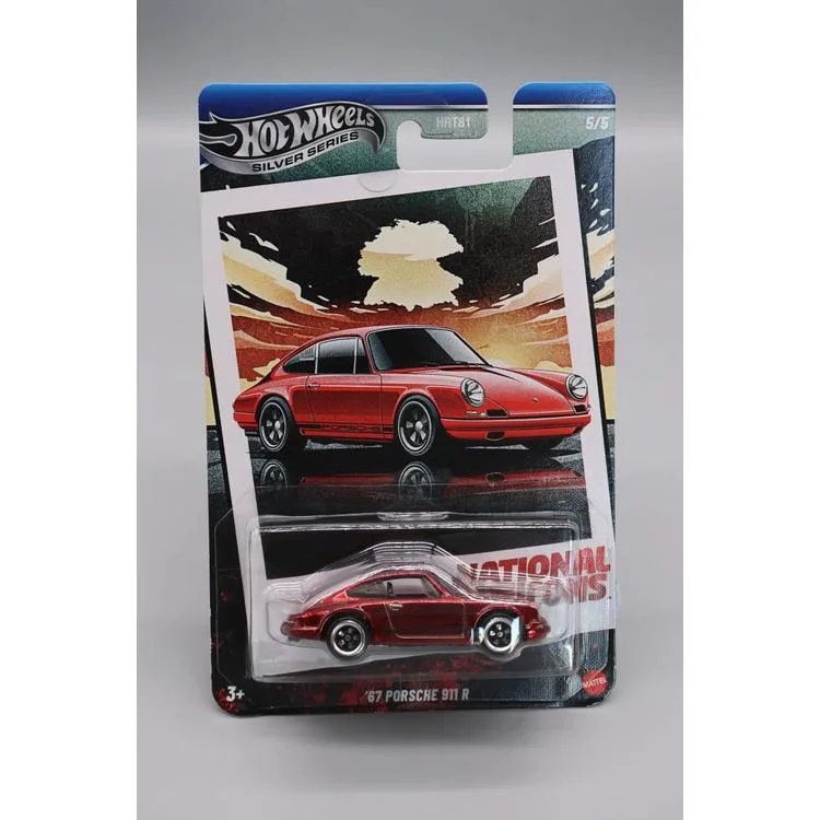 MATTEL HRT81/JBY91 HOT WHEELS SILVER SERIES VINTAGE 67 PORSCHE 911 R ARABA (ÖZEL PARÇA METALİK KIRMIZI) - TEKLİ