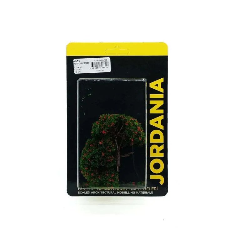 JORDANIA JE03P-W8070E AĞAÇ YEŞİL-KIRMIZI 1/100 8 CM 2'Lİ