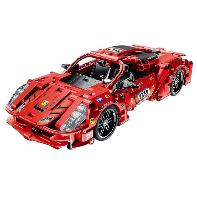 SUNMAN İM. MASTER NO.5809 ÇEK-BIRAK SÜPER ARABA KIRMIZI LEGO YAPIM SETİ 437 PARÇA 6+