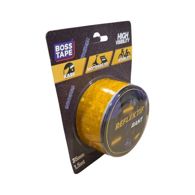 BOSS TAPE BT-09004 REFLEKTİF BANT 35mm x 1.5M SARI