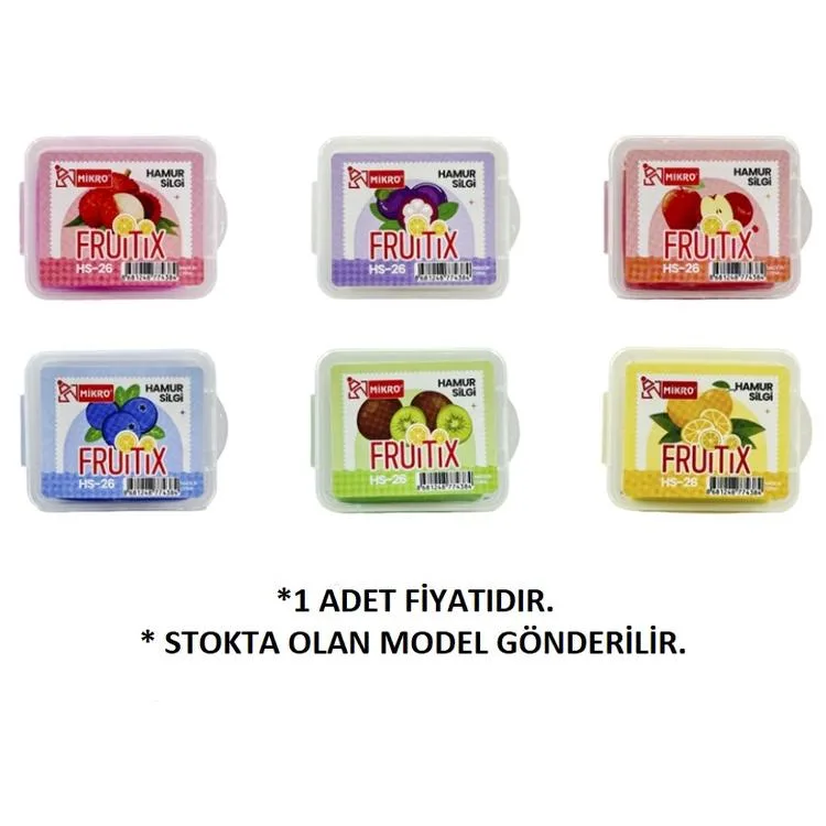 MİKRO HS26 FRUITIX MEYVE KOKULU HAMUR SİLGİ - TEKLİ
