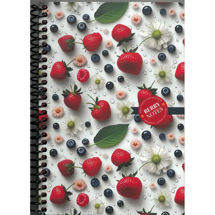 GIPTA BERRY NOTES SPİRALLİ SERT KAPAK 17x24 120YP. ÇİZGİLİ DEFTER