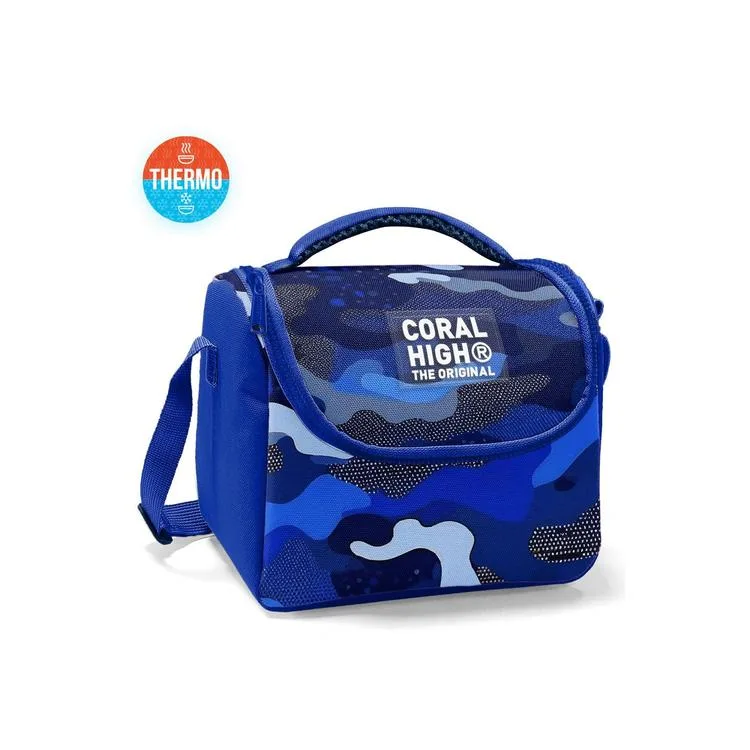 CORAL HIGH 22789 KIDS LACİVERT SAKS KAMUFLAJ THERMO BESLENME ÇANTASI