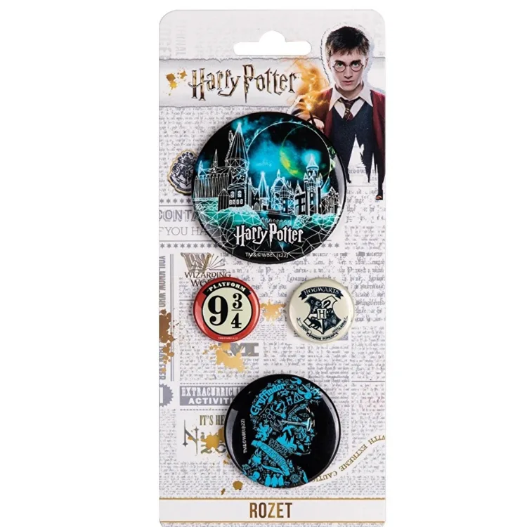 HARRY POTTER lLİSANSLI KARIŞIK BOY ROZET 4'LÜ
