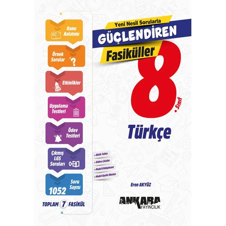 ANKARA YAYINLARI 8. SINIF TÜRKÇE GÜÇLENDİREN SET FASİKÜL