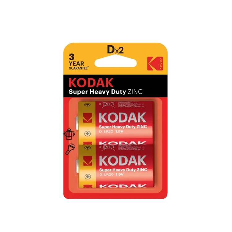 KODAK SUPER HEAVY DUTY ZINC D 2'Lİ