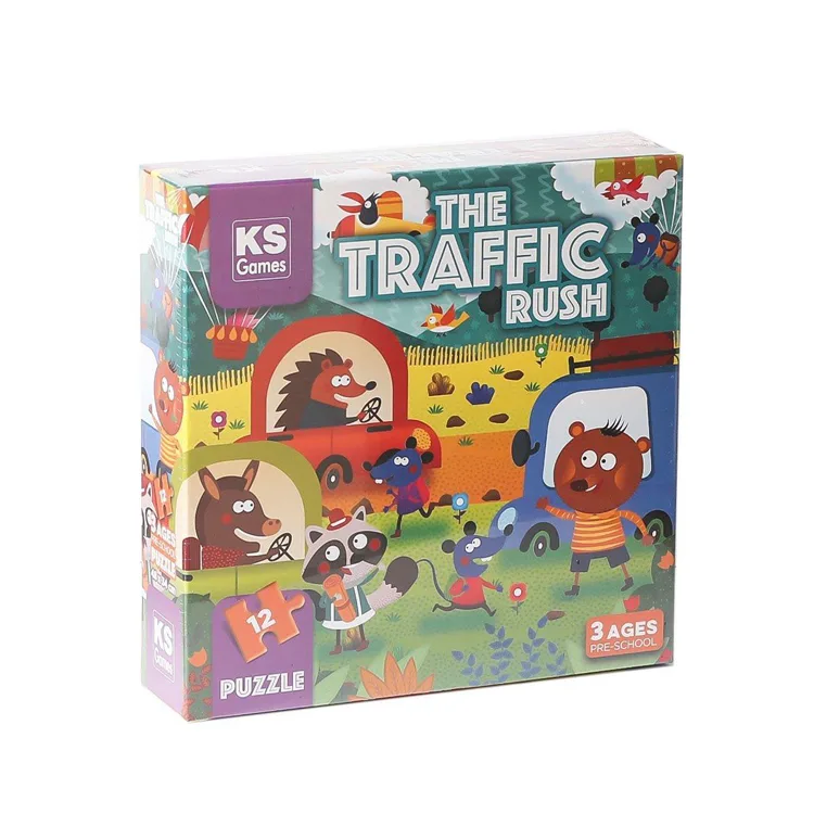 KS GAMES PRS32702 THE TRAFFIC RUSH 48x34cm YAPBOZ/PUZZLE 12 PARÇA OKUL ÖNCESİ 3YAŞ