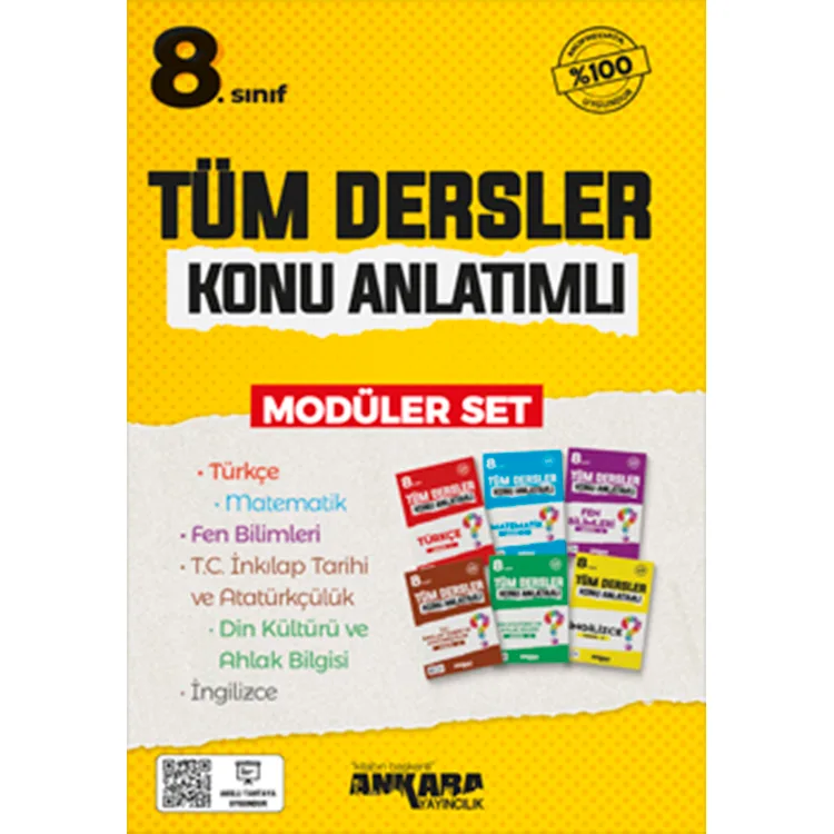 ANKARA YAYINLARI 8. SINIF TÜM DERSLER KONU ANLATIMLI MODÜLER SET