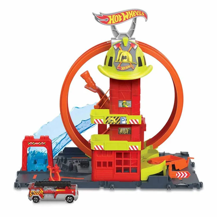MATTEL HKX41 HOT WHEELS ÇEMBER PİSTLİ İTFAİYE İSTASYONU