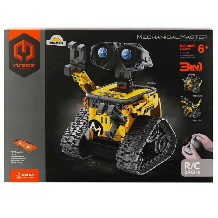 SUNMAN İM. MASTER NO.8060 UZAKTAN KUMANDALI R/C 2.4GHz ROBOT & DİNOZOR SARI 3IN1 LEGO YAPIM SETİ 435 PARÇA 6+