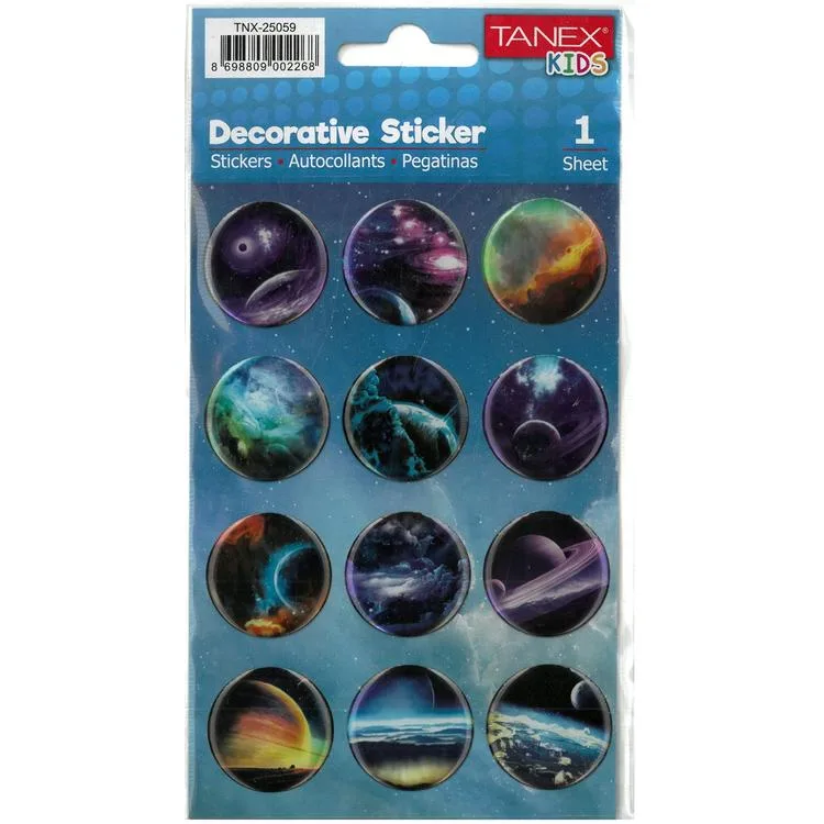 TANEX KIDS TNX-25059 DEKORATİF ETİKETLER - GEZEGENLER SERİSİ STICKER