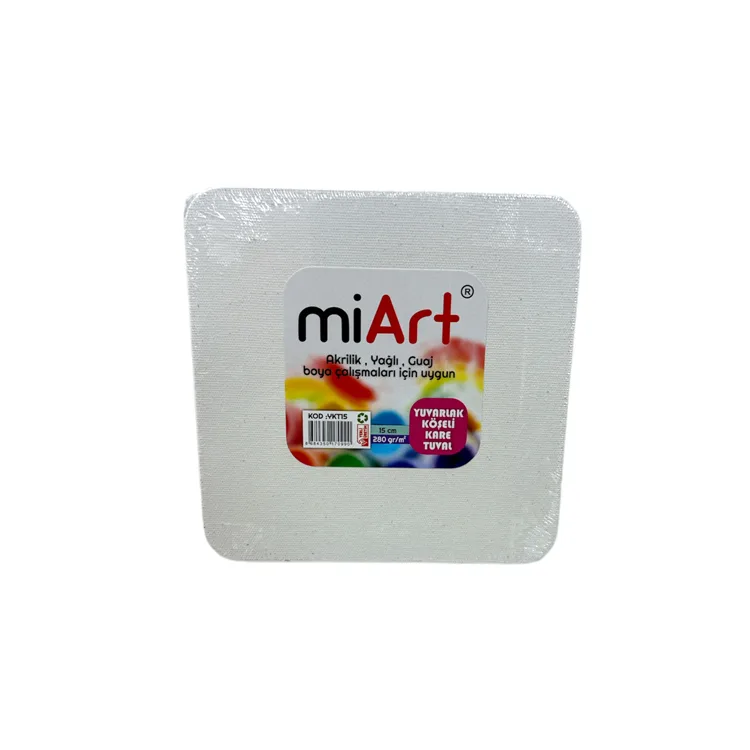 MİART MYKT15 YUVARLAK KÖŞELİ KARE TUVAL 15 CM