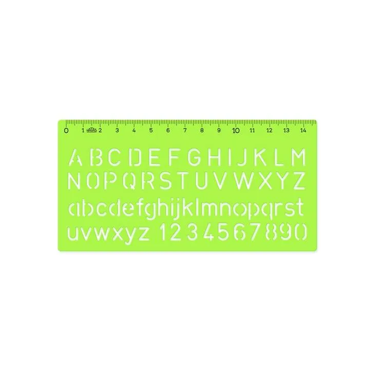HATAS 02257 BÜYÜK HARF YAZI ŞABLONU 10mm - TEKLİ