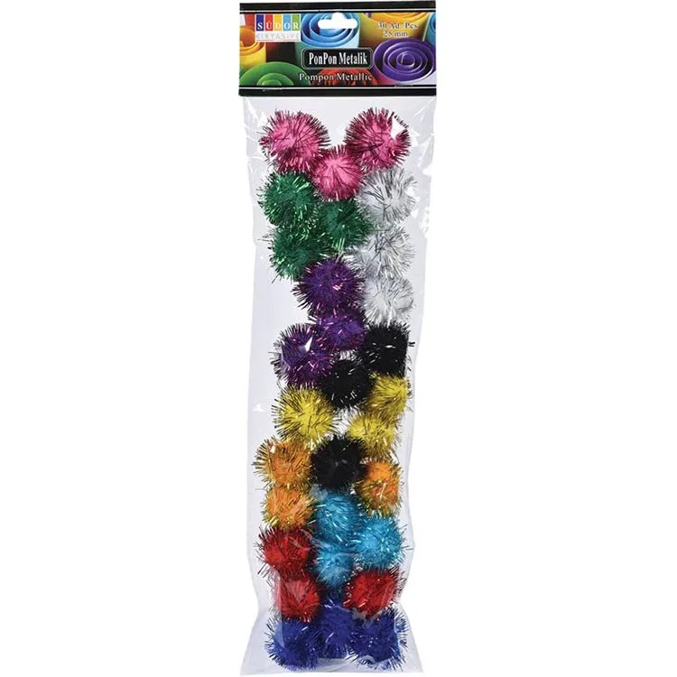 SÜDOR SS14 PONPON 25mm METALİK 30'LU TEK PAKET