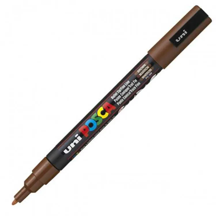 UNİ POSCA SU BAZLI POSTER MARKER 0.9-1.3 KAHVERENGİ PC-3M