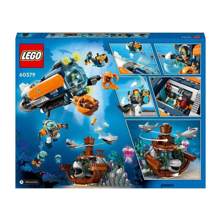 LEGO CITY 60379 DERİN DENİZ KEŞİF DENİZALTISI 842 PARÇA 7+