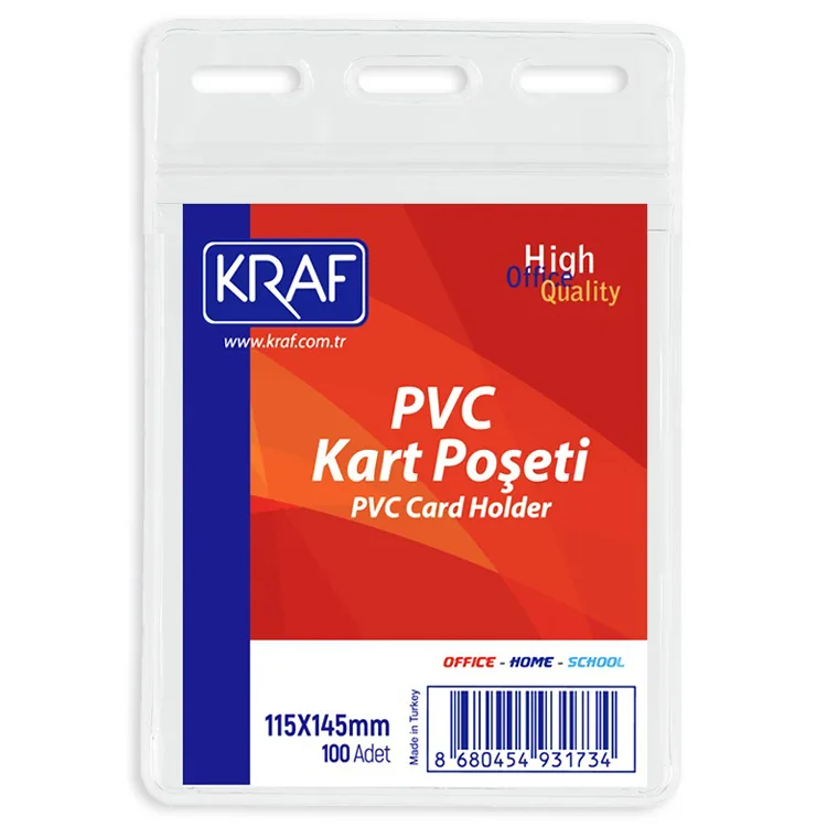 KRAF PVC KART POŞETİ ŞEFFAF 115x145mm DİKEY - 15207031
