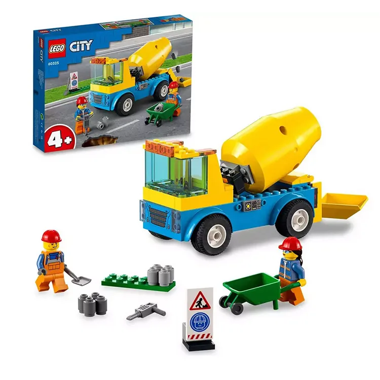 LEGO 60325 CİTY ÇİMENTO MİKSER KAMYONU 85 PARÇA 4+
