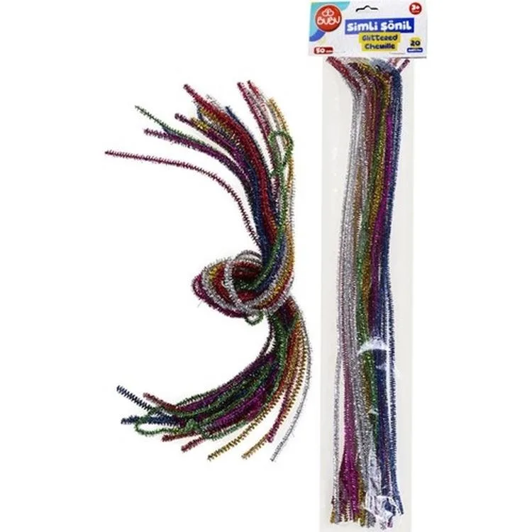 BU-BU SON004 SİMLİ ŞÖNİL 50 CM 20'Lİ