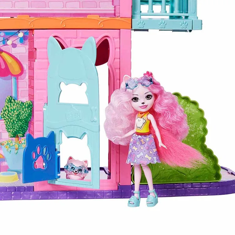 ENCHANTIMALS ŞEHİR EVİ VE KAFE OYUNU OYUN SETİ MTL-HHC18