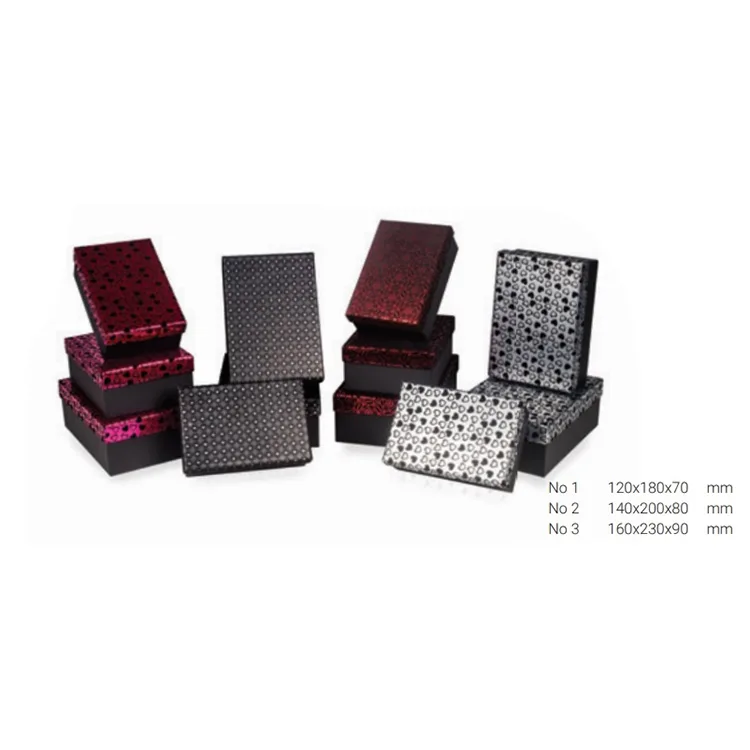GIPTA RANDOM MIX FLOKLU DİKDÖRTGEN HEDİYE KUTUSU BX1858 A 120x180x70 mm NO:1