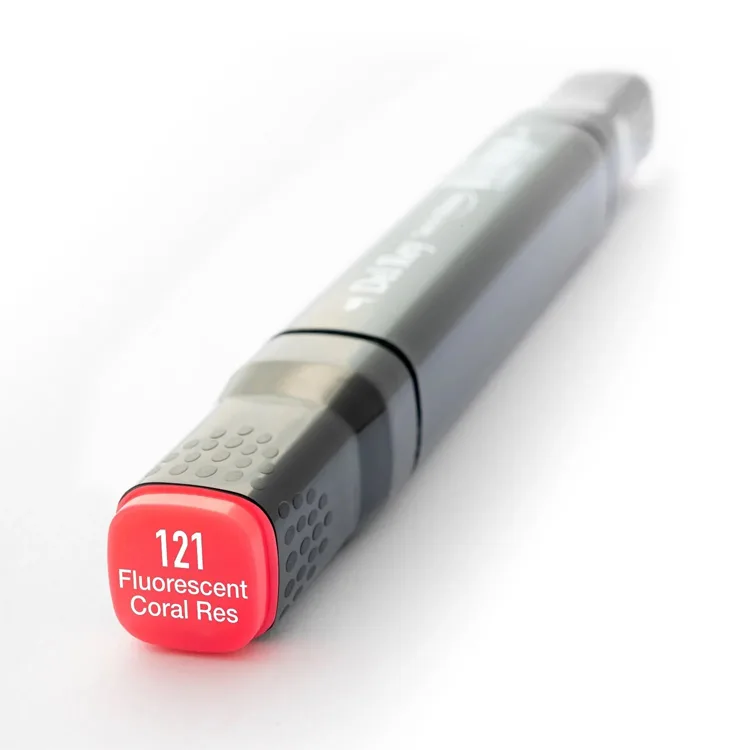 DEL REY TWIN MARKER F121 FLUORESCENT CORAL RED