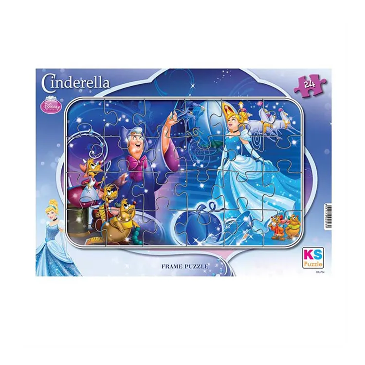KS GAMES CRL 704 DISNEY CHANNEL CINDERELLA FRAME YAPBOZ/PUZZLE 24 PARÇA 3+