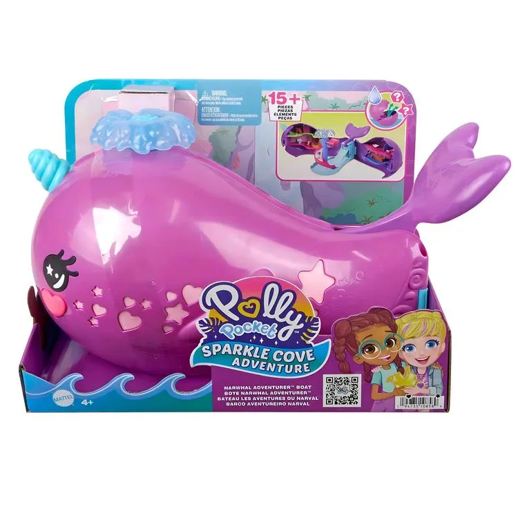 POLLY POCKET HKV71 SPARKLE COVE - NARWHAL MACERA TEKNESİ 4+