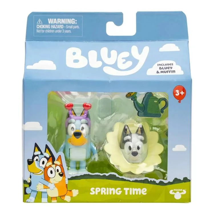 NECOTOYS 18913 BLUEY SPRING TIME 2'Lİ AKSESUARLI FİGÜR - BLUEY & MUFFIN 3+