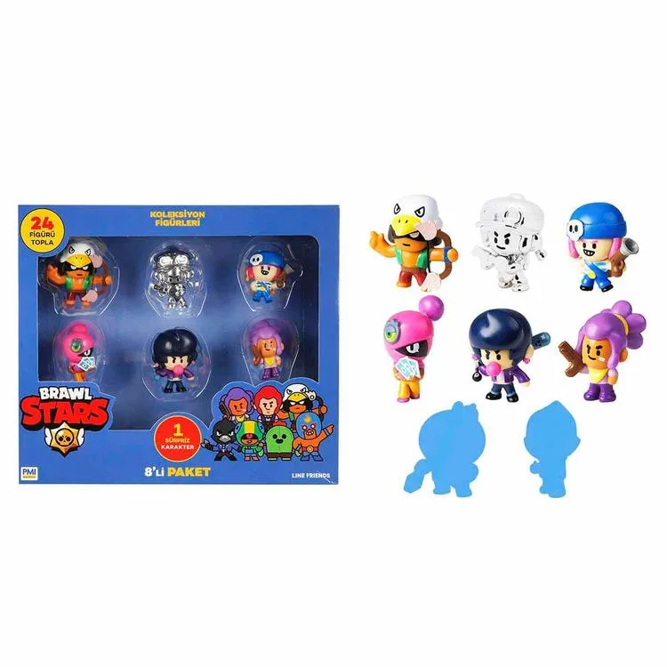 NECO BRW2070 BRAWL STARS KOLEKSİYON FİGÜRLERİ SÜRPRİZ 2 KARAKTERLİ 8'Lİ SET 3+