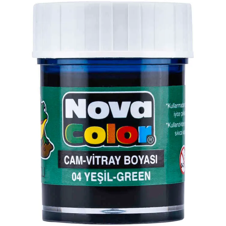 NOVA COLOR YEŞİL 30 CC ŞİŞE SU BAZLI CAM BOYASI