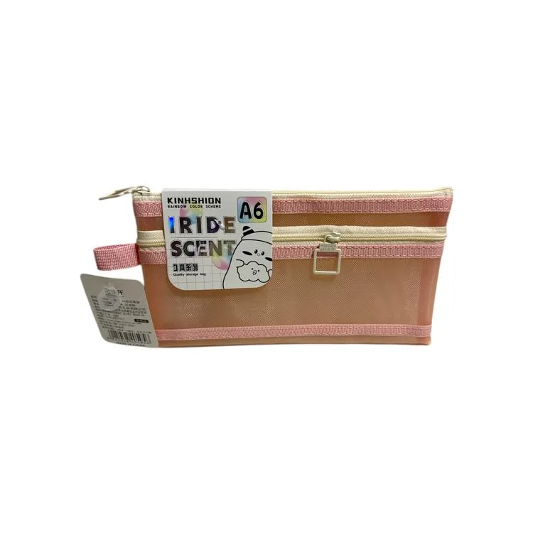 ODAK XL6221 ÇİFT FERMUARLI SAPLI FİLELİ RAINBOW A6 ÇANTA ( MESH DOSYA ) - TEKLİ