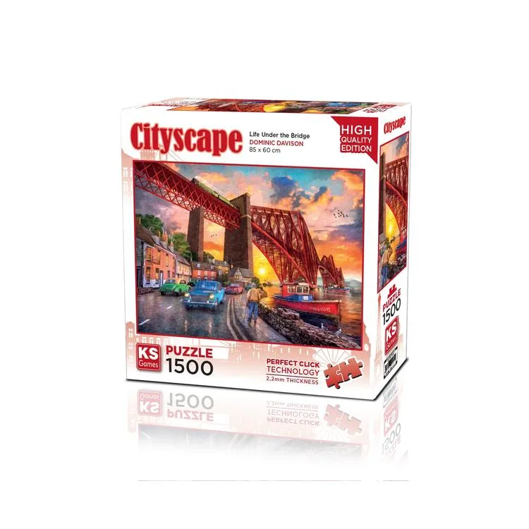 KS GAMES 22039 FORTH BRIDGE AT SUNSET 85x60cm YAPBOZ/PUZZLE 1500 PARÇA