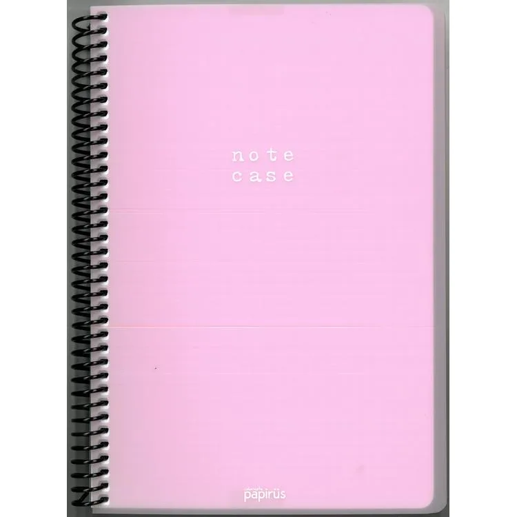 PAPİRÜS NOTE CASE PP. KAPAK SPİRALLİ 16X23 100YP. KARELİ DEFTER