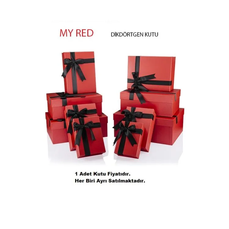 GIPTA MY RED DİKDÖRTGEN HEDİYE KUTUSU BX7617 J 305x385x160 mm - TEKLİ