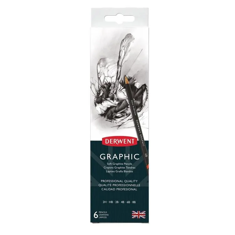 DERWENT GRAPHIC PENCİL- KARAKALEM DERECELİ ÇİZİM KALEM SETİ 6 LI TENEKE KUTU - DW0700835
